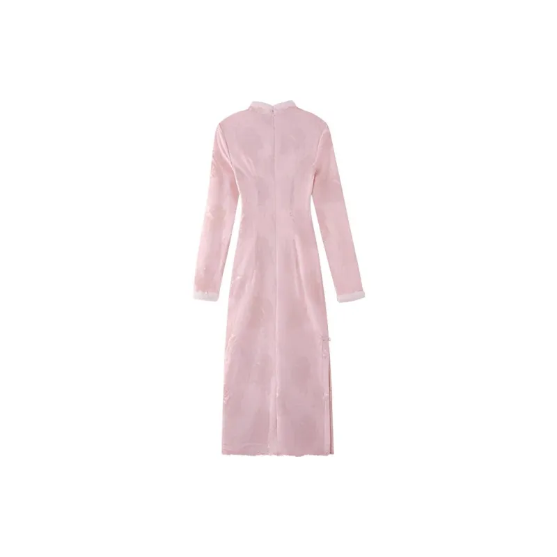 JINYE ORIENTAL Cheongsam Women's Apricot Pink-1