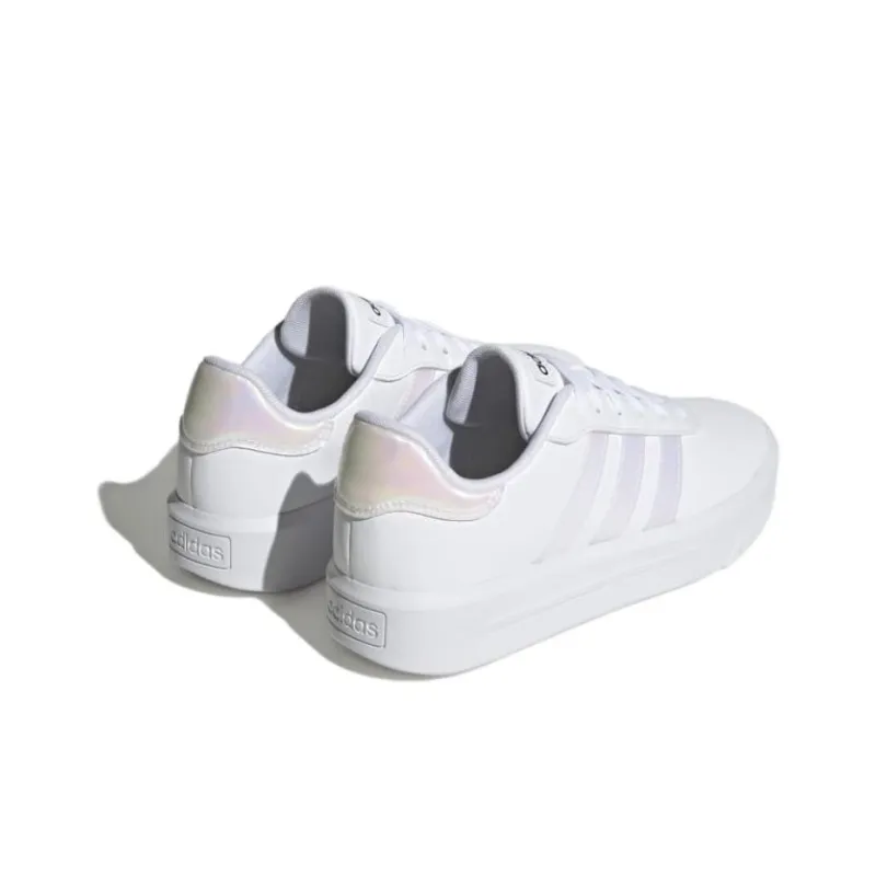 Adidas Court PLATFORM Anti Slip Wear Resistant Low Top Skateboard Shoes Women's White-2