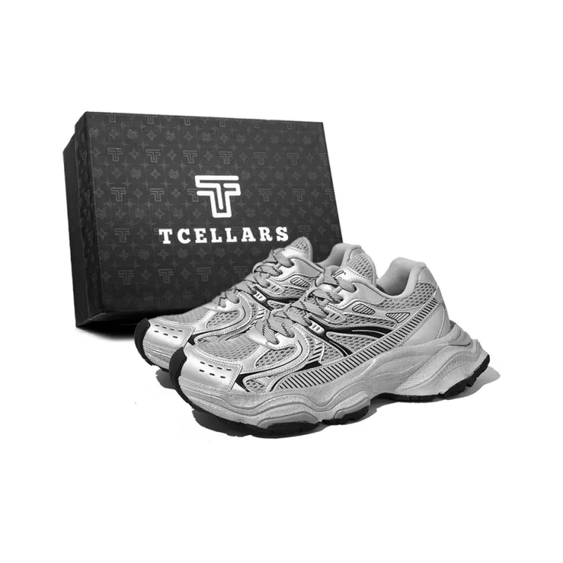 TCELLARS Cushioning Anti-Slip Wear-Resistant Breathable Lightweight Height Increasing Low-Top Chunky Sneakers Unisex-6