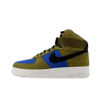 Nike Air Force 1 Hi Premium Suede Olive Flak/Black Midnight Turquoise Women's