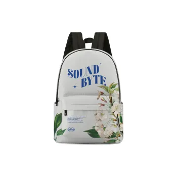 Soundbyte Polyester Backpack Laptop Bag Regular Unisex White