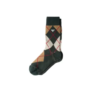 PRADA SS24 Knee-High Socks Women's 1 Pack Forest Green