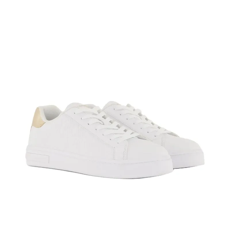 ARMANI EXCHANGE Low Top Skateboard Shoes Women's White-2