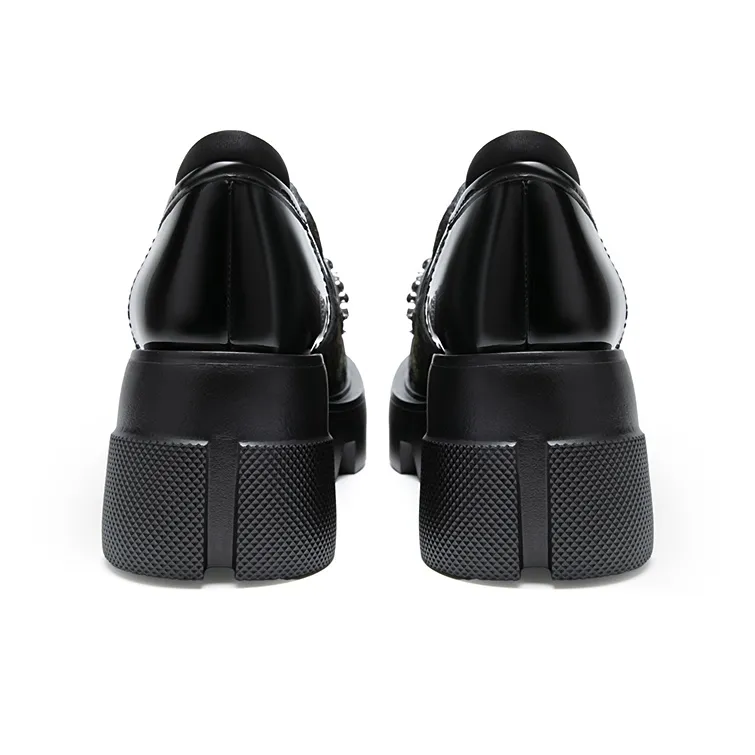 MIO Loafers Women's Black | Gray/Black Gold-5
