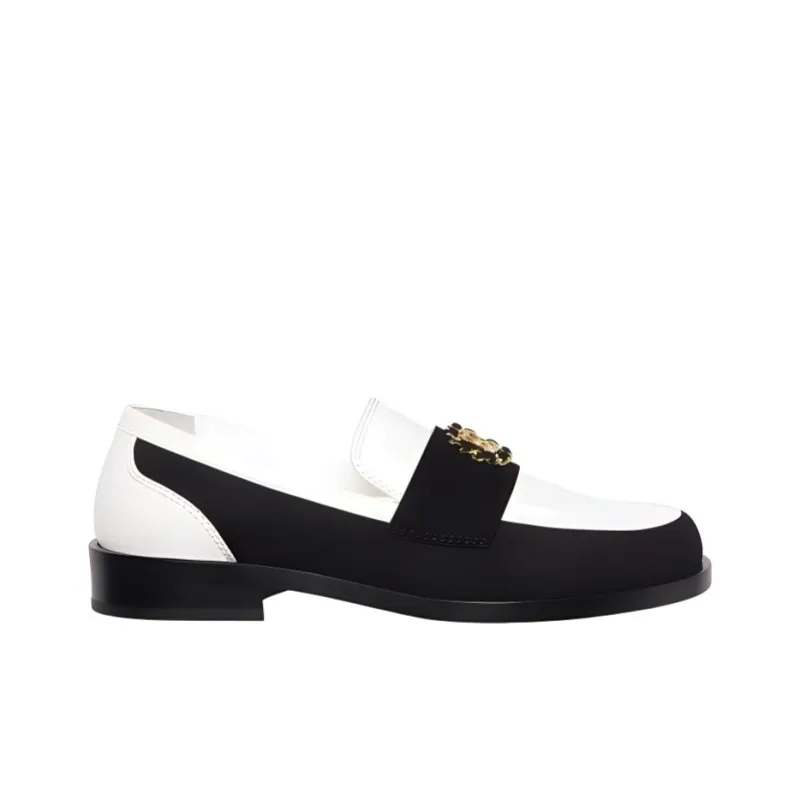 CHANEL Casual Single Shoes Women's Black White-1
