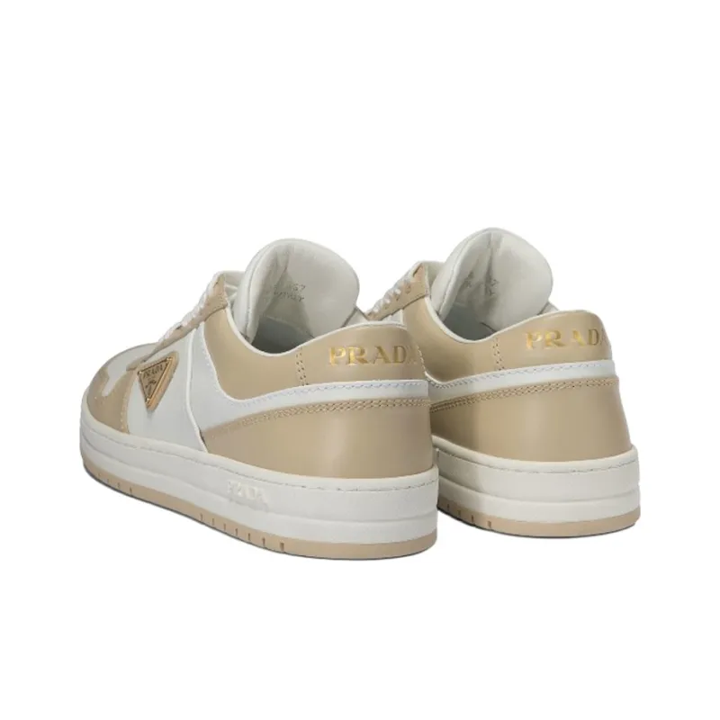 PRADA Downtown Low Top Skateboard Shoes Women's Ecru-4