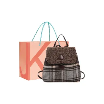 JANE KLAIN Woolen Easy To Maintain Double Shoulder Backpack Handbag Large Size Women's Blue/Gray