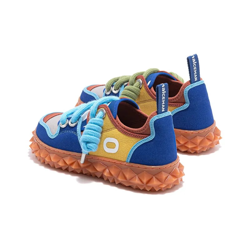 OETZI New Iceberg Series Ice Man Oz Height Increasing Lightweight Breathable Low Top Casual Shoes Unisex Blue & Yellow-2