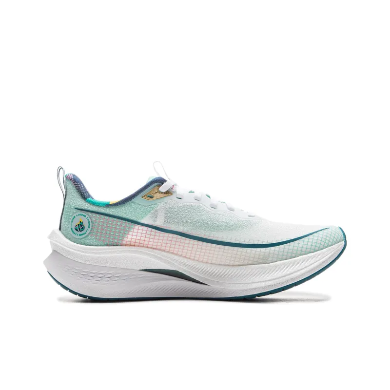 LiNing Red Hare 7 Pro Cushioning Anti Slip And Wear Resistant Low Top Running Shoes Women's White Green-1