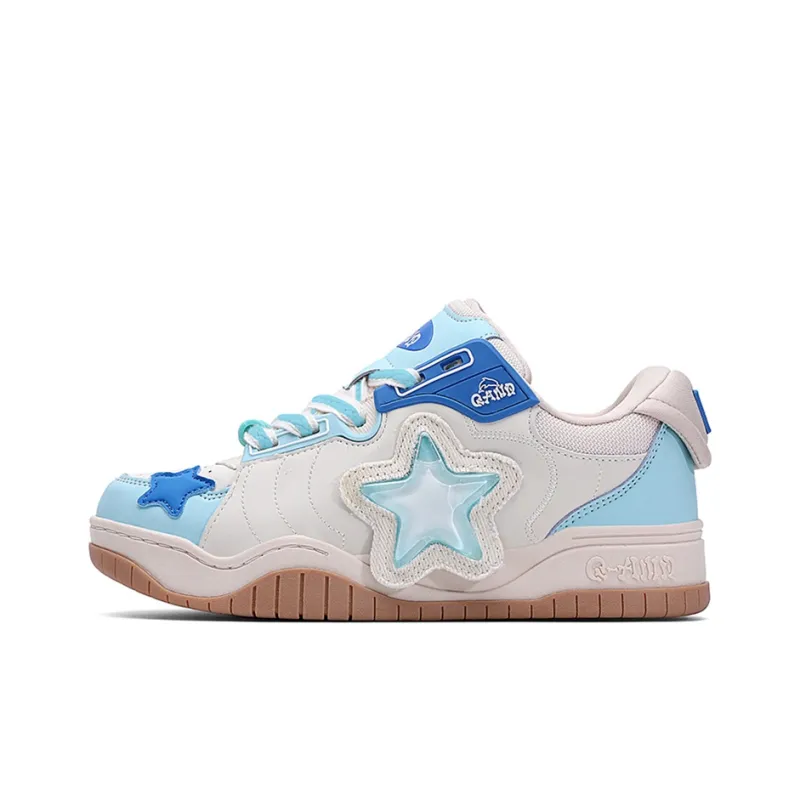 Q AND Slip Resistant Cushioning, Abrasion Resistant, Breathable, Height Increasing Low Top Skateboard Shoes Unisex-12