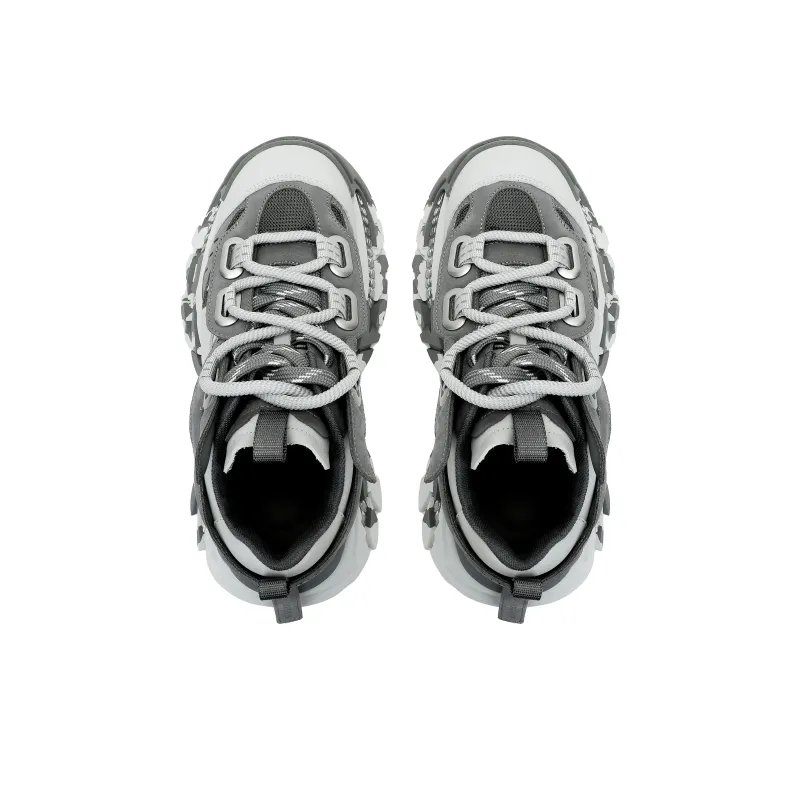 NUTTINESS Ruins Collection Abrasion Resistant Breathable Height Increasing Low Top Chunky Sneakers Unisex-16