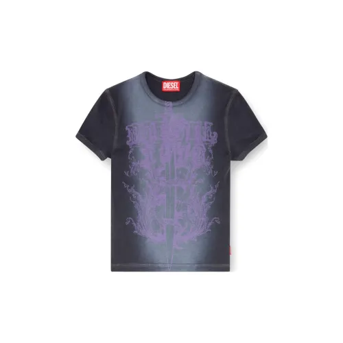 DIESEL T-Shirts Women's Black/Purple