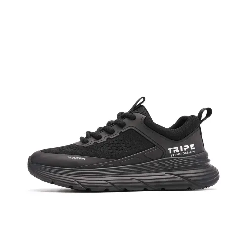 TRUMPPIPE Casual Shoes Men Low-Top Black