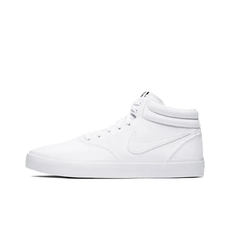 Nike Sb Charge Mid Canvas Triple White-0