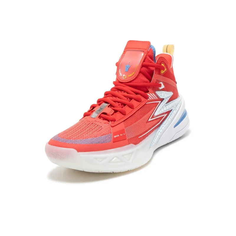 361° BIG3 5.0 Pro PE Basketball Shoes Men Mid Top Quhua Red/361 Degrees White-1
