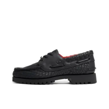 Timberland Woven Leather 3-Eye Lug Supreme Black
