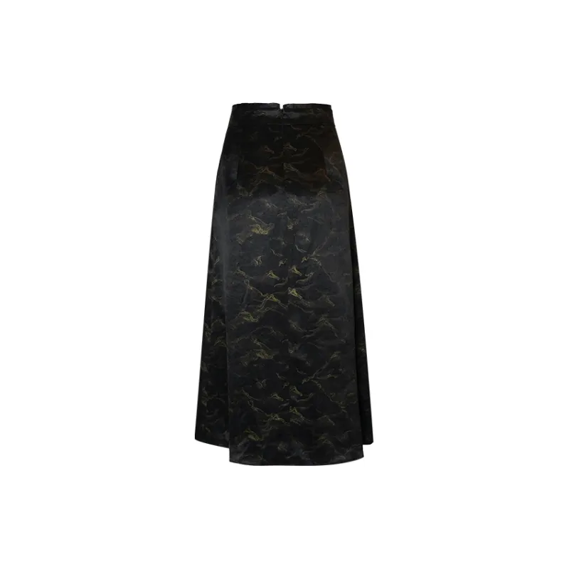 ROSESTUDIOBYGUOPEI Casual Long Skirts Women's Black-1