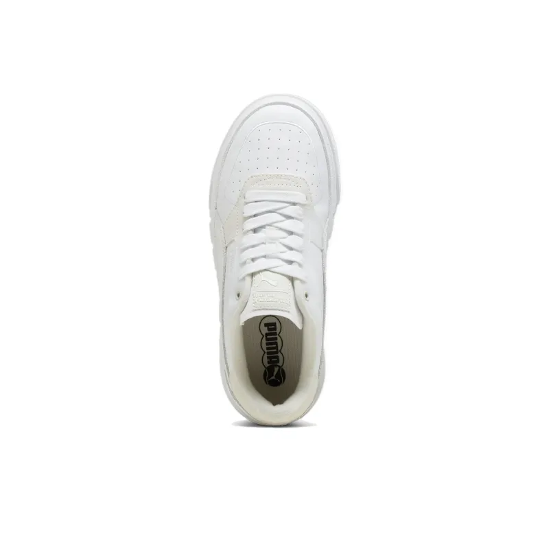 PUMA Cali Court PureLuxe Anti Slip Wear Resistant Low Top Skateboard Shoes Women's White Gray-3