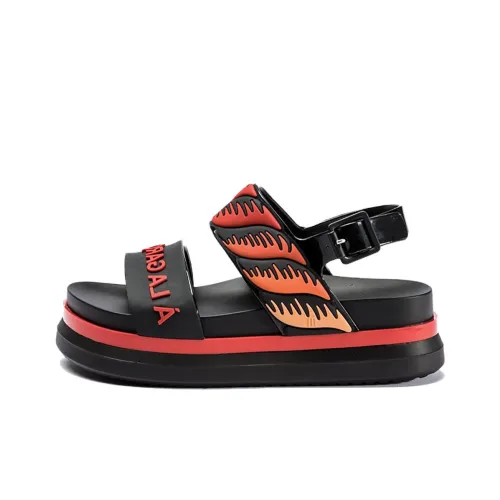 MELISSA Strap Sandals Women's Black Red