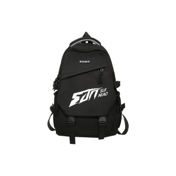 Huangmu Nylon Student Backpack Regular Unisex Blue/Black/White/Gray/Red