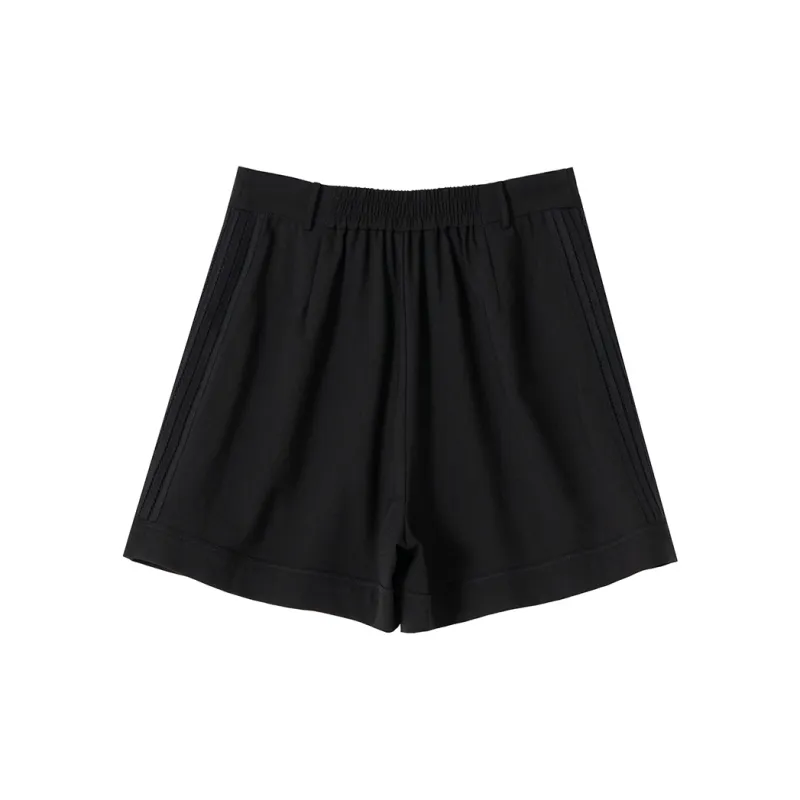 SOON FLOWER Casual Shorts Women's Black-1