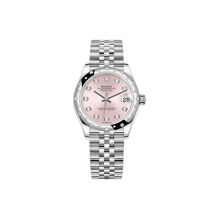 ROLEX Automatic Mechanical Movement Women's Watch Watch 31mm Pink Watch Dial Oystersteel Case Oystersteel Strap-0
