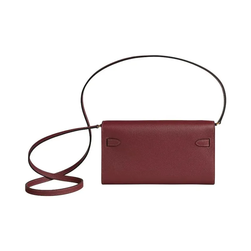 HERMES Kelly To Go Evercolor Leather Handheld Crossbody Bag Shoulder Bag Women's 55 Rouge Hermes Red-1