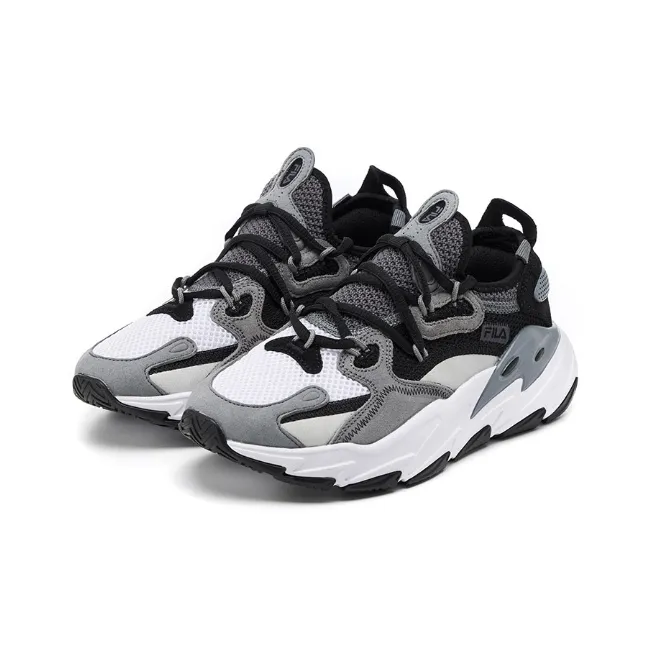 FILA Ray Tracer Durable Breathable Low Top Running Shoes Women's Gray White-2