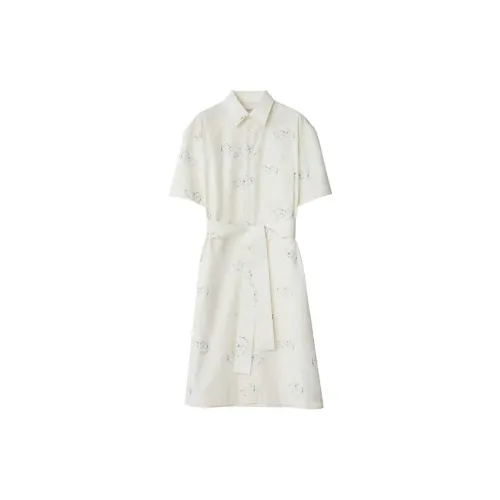 Burberry Short-Sleeved Dresses Women's White