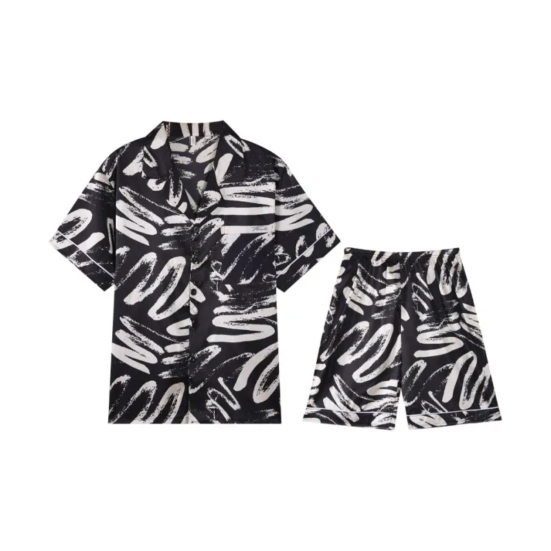 Qiao Ni Tong Pajama Set Men's Black-29