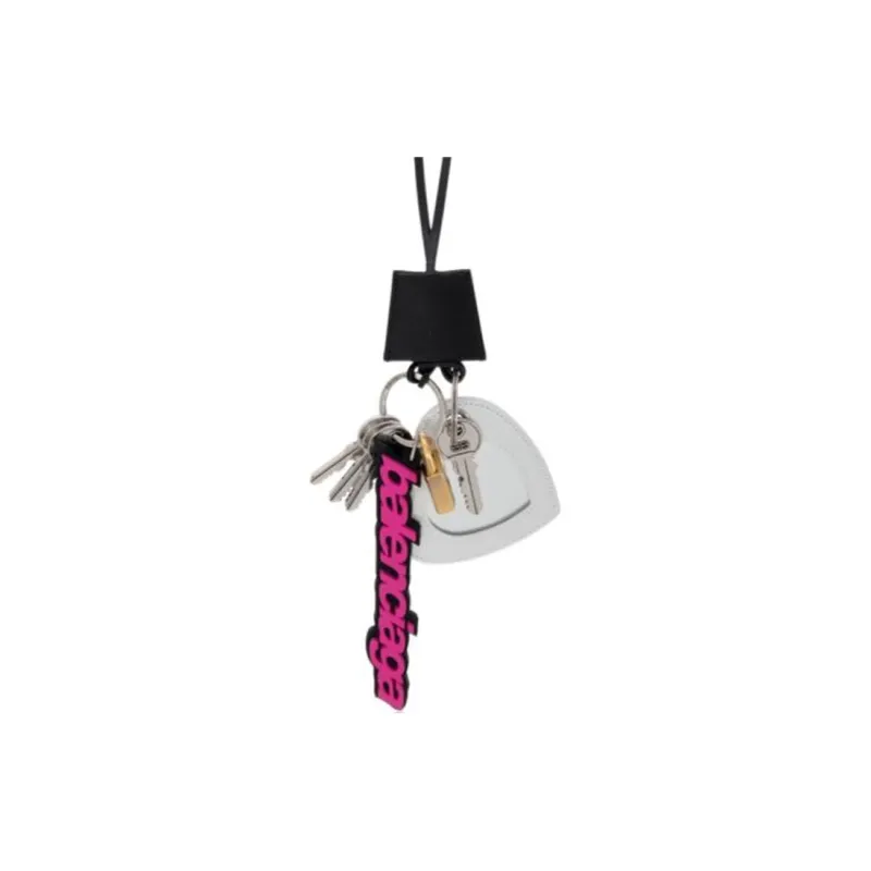 Balenciaga Brass, Sheepskin, Metal, Calfskin Keychains Women's Multicolor-1