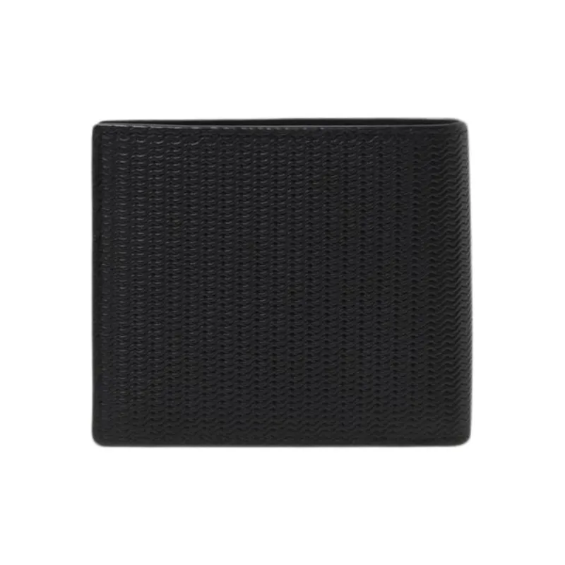 GIORGIO ARMANI Embossed Leather Wallet Men's Black-1