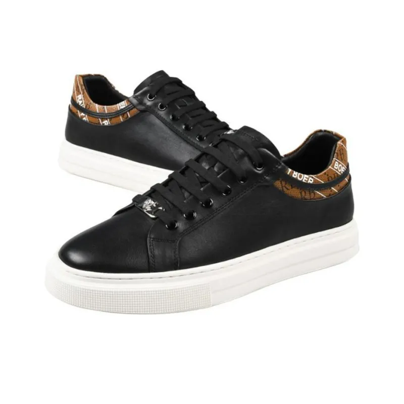Raidy Boer Casual Shoes Men Low Top Black/White-3