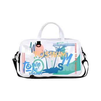 TOSWIM Mirror Leather Portable Crossbody Bag, Shoulder Bag Regular Unisex White