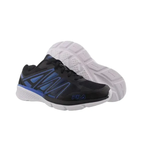 FILA Cushioning Wear Resistant Low Top Running Shoes Men's Blue White-4