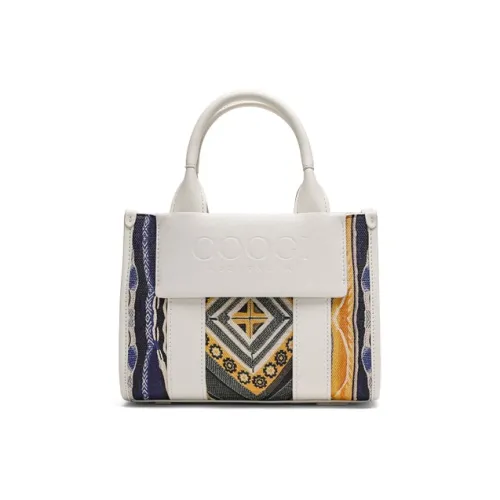 COOGI Synthetic Leather Handbag Trumpets Women's Ecru