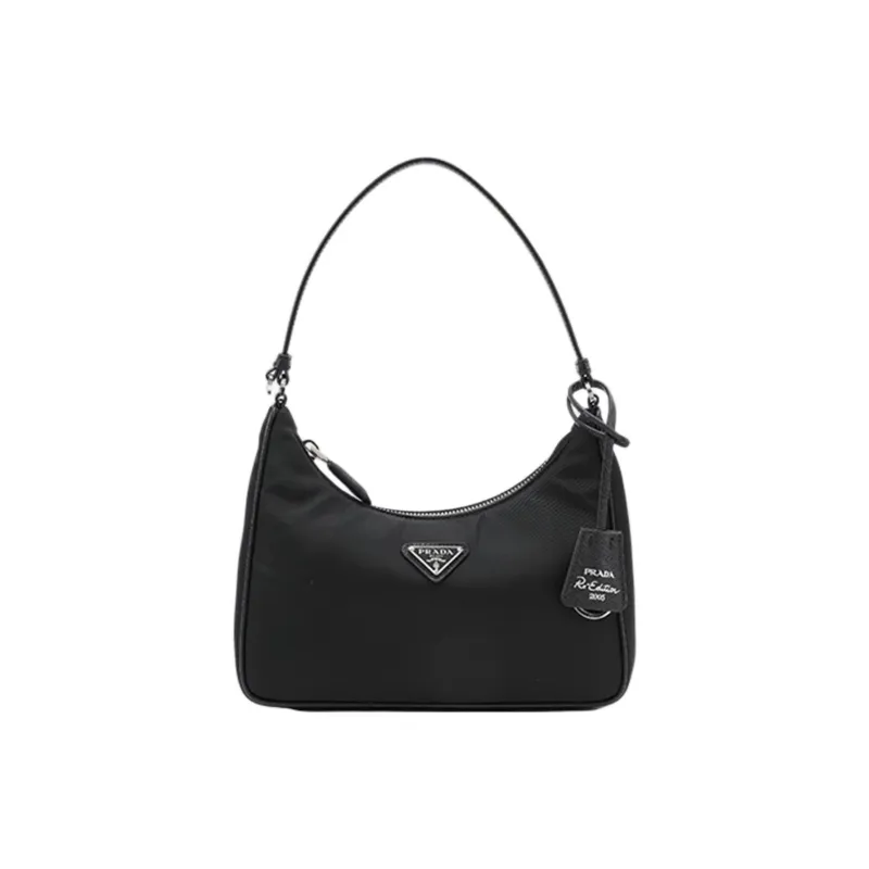 PRADA Re Edition 2005 Re Nylon And Saffiano Mini Shoulder Bag Black-6