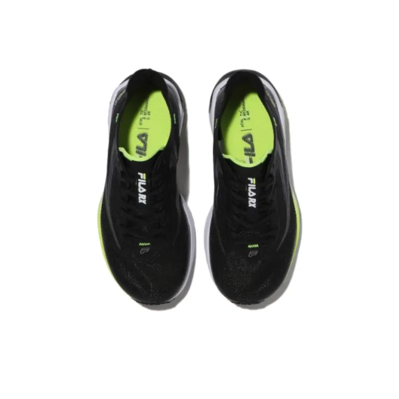 FILA Racer Cushioning Wear Resistant Low Top Long Distance Running Running Shoes Unisex Black Yellow Korean Style-2