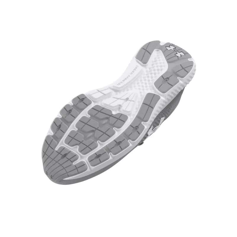 Under Armour Slip Resistant Low Top Running Shoes Men's Gray White-4