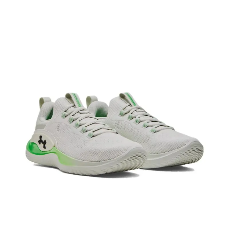 Under Armour Cushioning Anti Slip And Wear Resistant Low Top Training Shoes Men's White Green-2