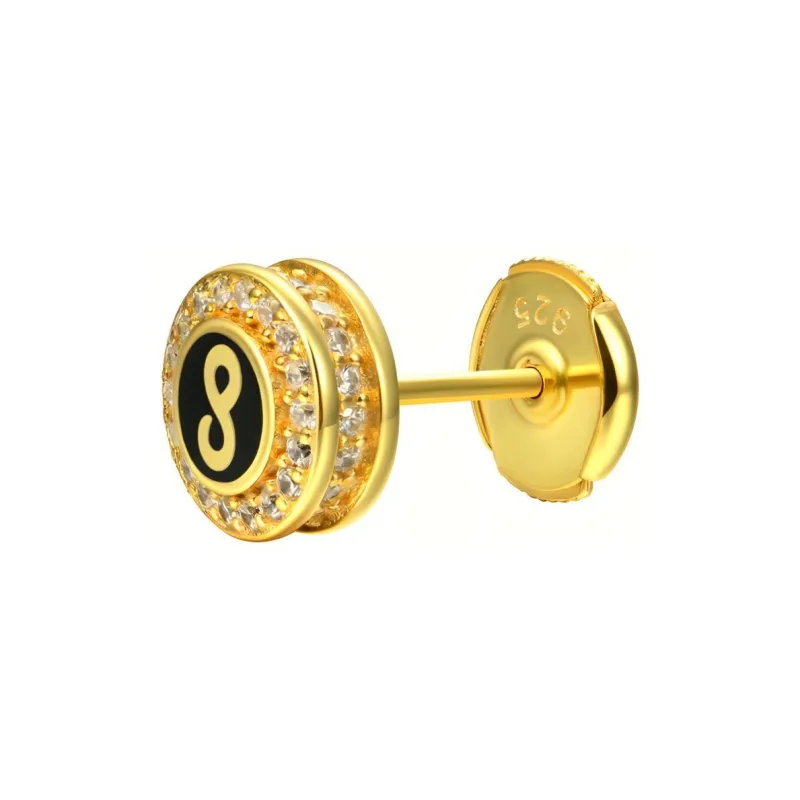 APORRO 925 Sterling Silver Infinite Collection, Chinese Zodiac Snake Ear Studs Unisex-12