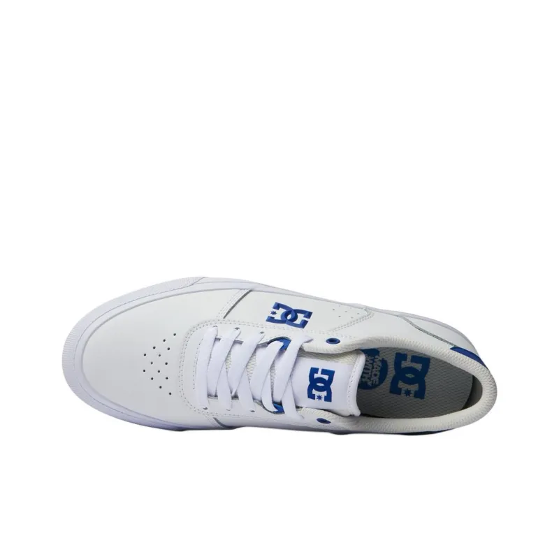 DC Shoes Teknic Low-Top Skateboard Shoes Men's White Blue-4