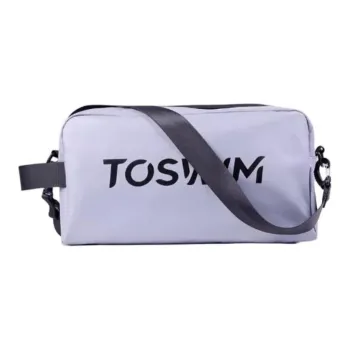 TOSWIM Water-Resistant Fabric Swim Bag Unisex Gray/Black