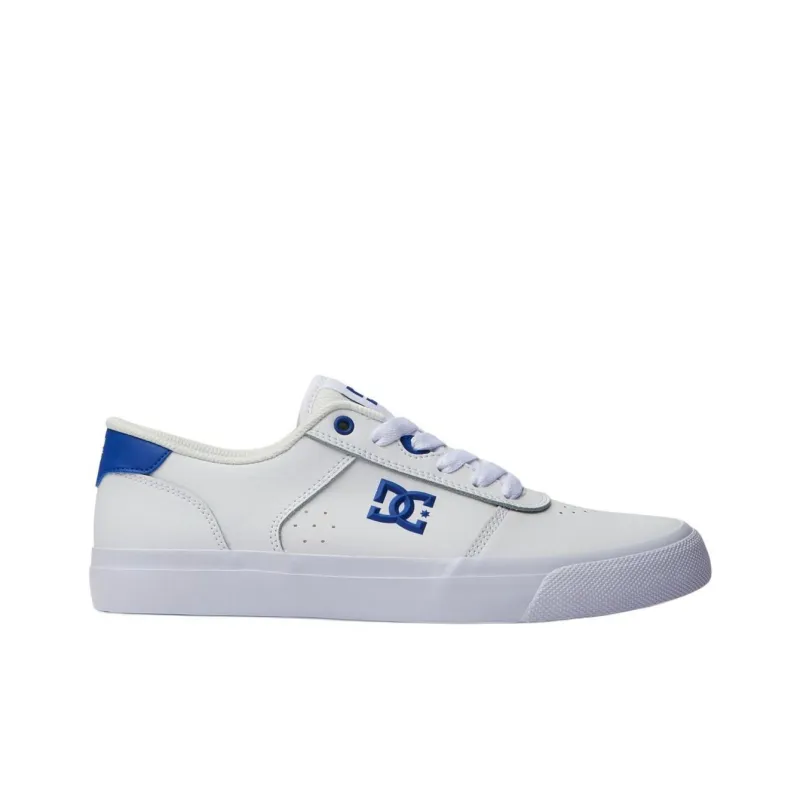 DC Shoes Teknic Low-Top Skateboard Shoes Men's White Blue-1