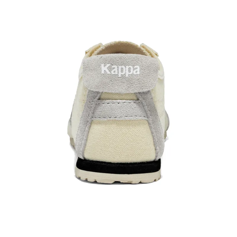Kappa Back to Back Abrasion Resistant Breathable Slip Resistant Low Top Canvas Shoes Unisex Winter Day White, Black-4