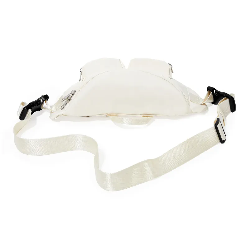Werocker Nylon Fanny Pack Regular Unisex Classic Black Ecru Mint Green Gray Brown Royal Blue Army Green Gray-9