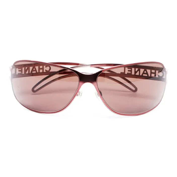 CHANEL Pre-Owned 2000s Logo-arm Shield Sunglasses-1