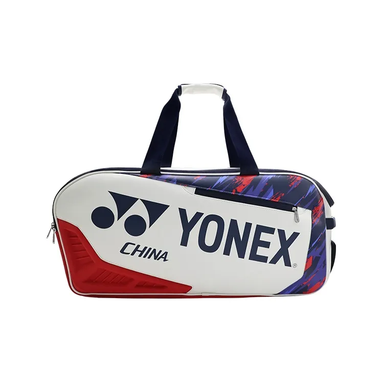 YONEX Badminton Racket Bags 6 Pack Crossbody Bag White Red Unisex-3