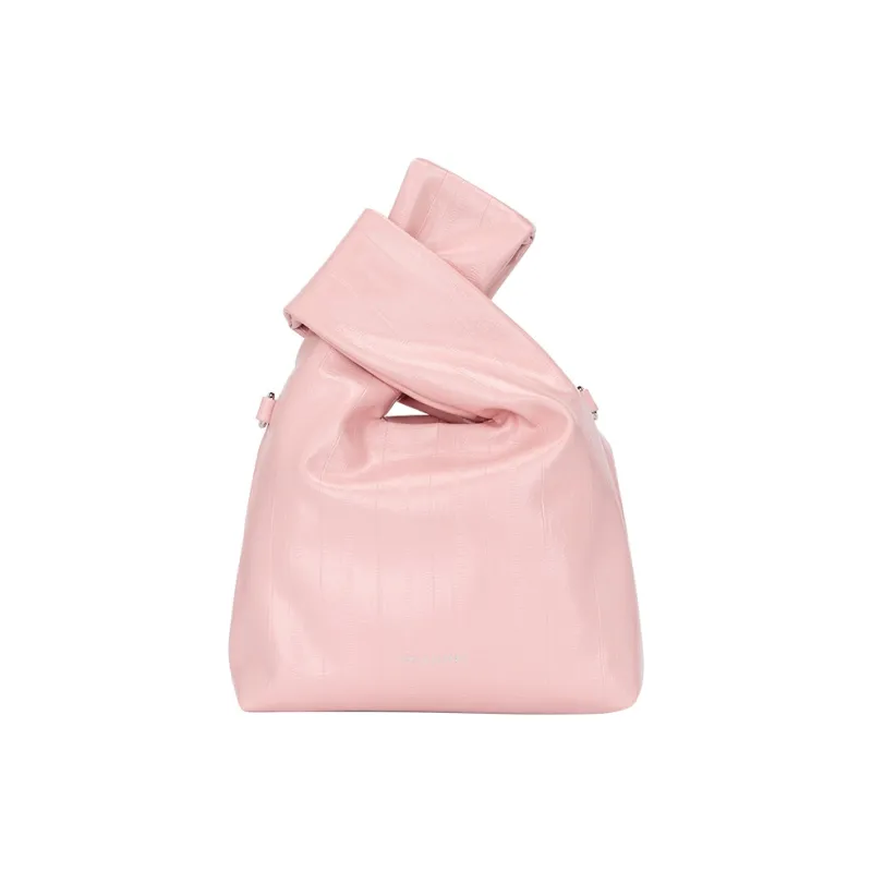 OMI Synthetic Leather One Shoulder Handbag Trumpets Women's Black/White/Pink-5