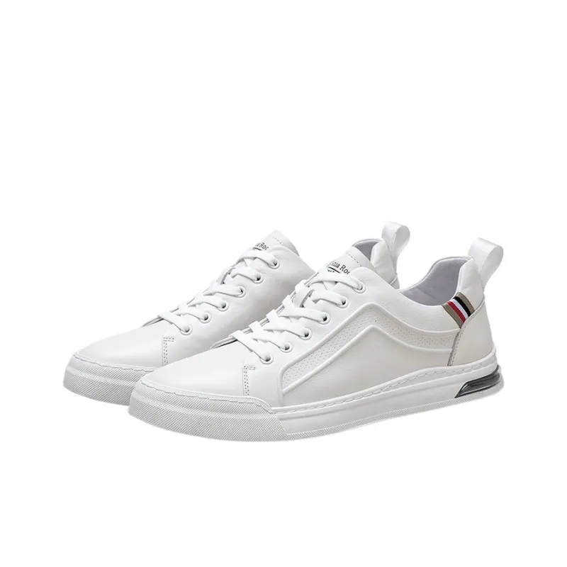 OCEANIA ROO Australasian Kangaroo Slip Resistant Shock Absorbers Lightweight Low Top Skateboard Shoes Men's White-1